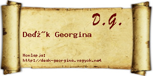 Deák Georgina névjegykártya