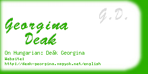 georgina deak business card